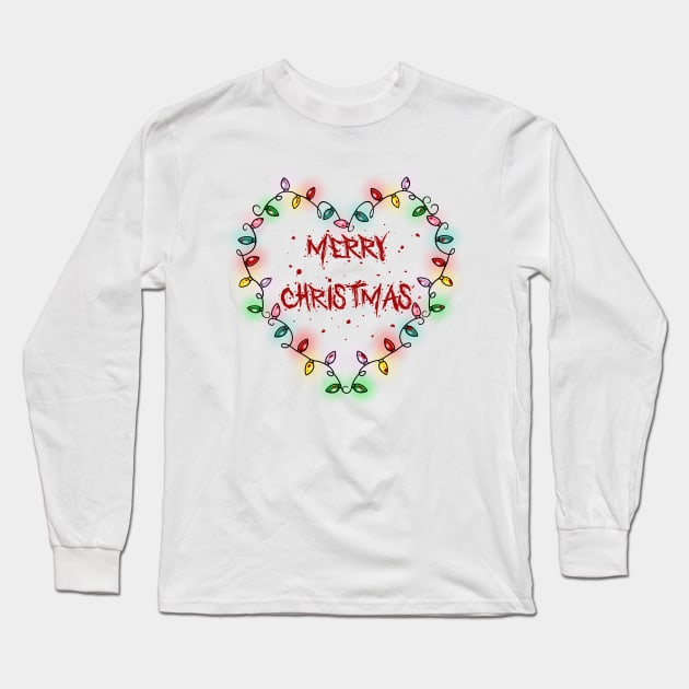 Merry Christmas Long Sleeve T-Shirt by Evgenia